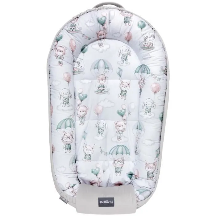 Bellochi Reducteur de Lit Bebe Cale Bebe pour Lit Cocon Bebe - 100% Coton 90 x 60cm - Nid de Bebe Baby Nest – Loom-3