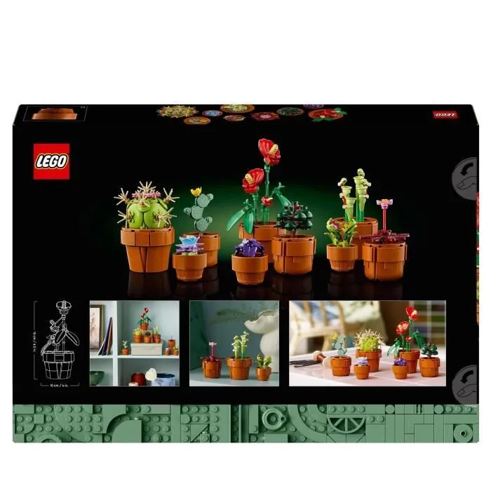 LEGO® Icons 10329 Les Plantes Miniatures, Collection Botanique 9 Plantes Artificielles avec des Fleurs, Décoration d'Intérieur-5