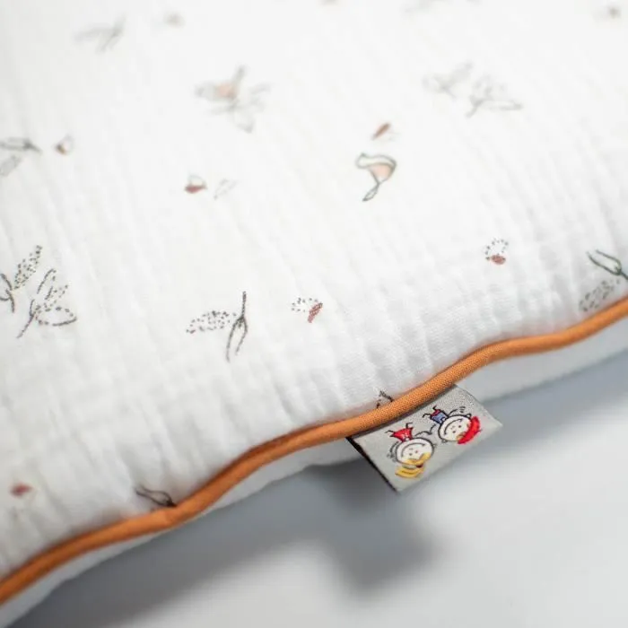 Oreiller plat réversible en gaze de coton Melody - Blanc - 60 x 40 cm - SEVIRA KIDS - Campagne - Mixte-1