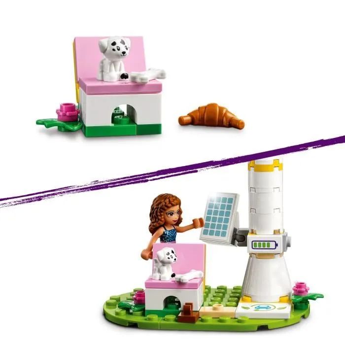 LEGO® Friends 41443 La Voiture Electrique d’Olivia, Jeu de construction avec Mini Poupées, Eco-éducation pour Enfant de 6 ans et +-1