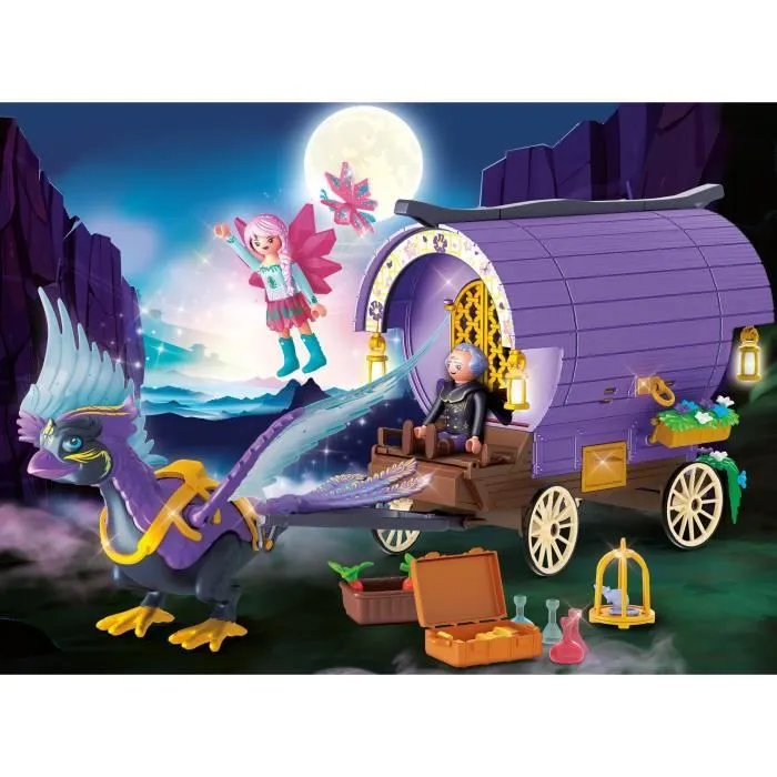 Chariot avec fée et phénix - PLAYMOBIL - 71031 - Ayuma-1