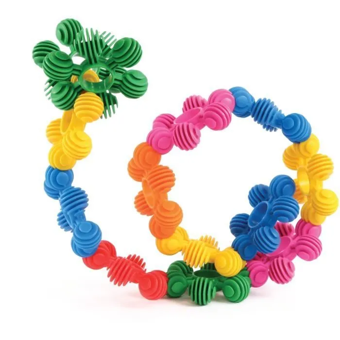 Jouet - BSM - Tube Rings 24 pièces - Développe motricité et imagination - Multicolore - A partir de 24 mois-3