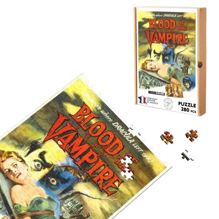 Puzzle Classique - FABULOUS - Blood of the Vampire Cinéma Vintage - 280 Pièces - Mixte - Adulte-0