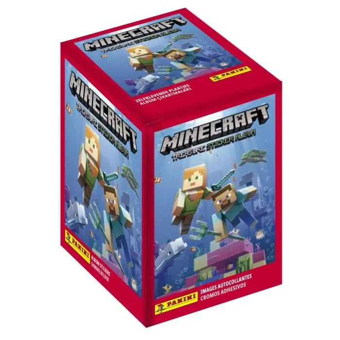 PANINI - Minecraft - Boite de 50 pochettes de stickers et cartes-0