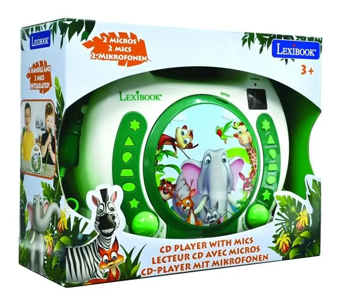 Lecteur CD portable avec 2 microphones Animaux-1