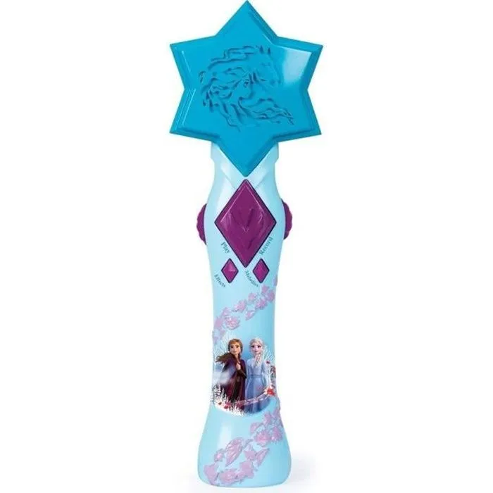 Microphone enregistreur La Reine des Neiges 2 - IMC TOYS - Effets sonores et lumineux - Violet, bleu et doré-0