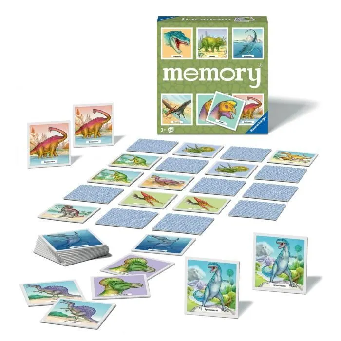 Grand memory® Dinosaures, Jeu Educatif, association et mémorisation, A partir de 3 ans, 20924, Ravensburger-1