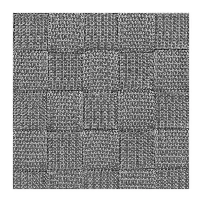 Boites rectangulaires tressées - FIVE - Lot de 3 - Gris Foncé - Polypropylène et Métal-2