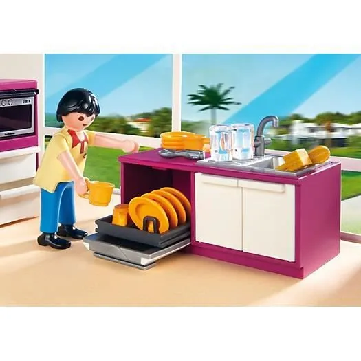 Playmobil City Life - Cuisine avec îlot - Moderne et pratique - 101 pièces-3