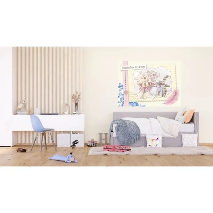 Poster Intissé - Disney Winnie l'ourson - modèle Winnie et ses amis - crayonné 160 cm x 110 cm Multicolor-0