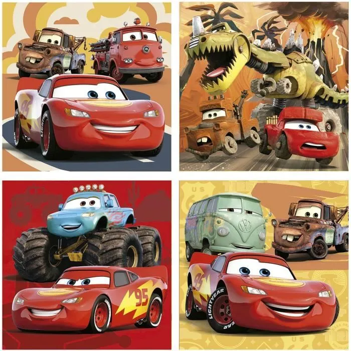 Puzzle progressif CARS - Malette de 4 puzzles - Educa® - 12-16-20-25 pièces-1