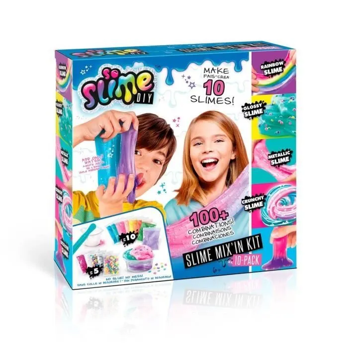 CANAL TOYS - Slime - Mix'in Kit - Pack 10 Slimes pour Enfant de 6 ans et plus - Multicolore-4