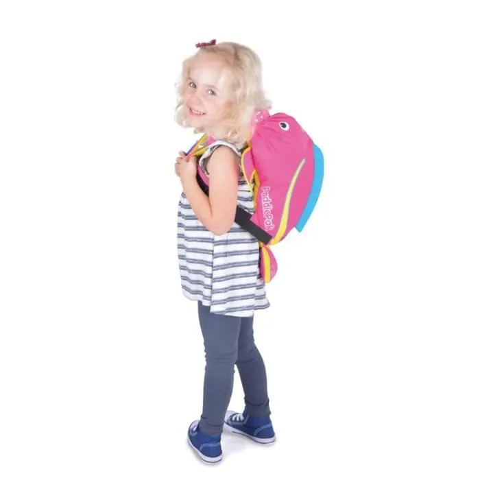 TRUNKI Sac de natation paddlepak medium poisson Coral - rose-2
