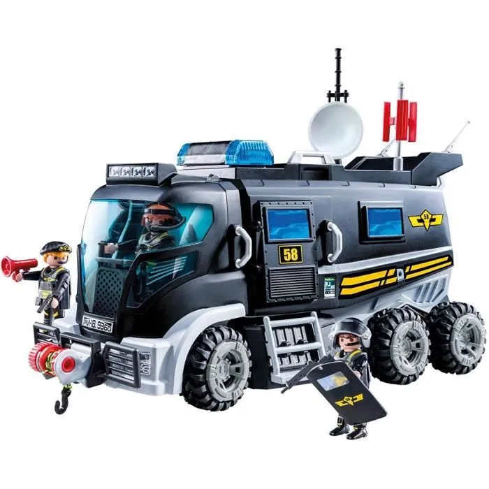 PLAYMOBIL - 9360 - City Action - Camion policiers d'élite avec sirène et gyrophare-2