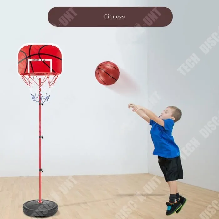 TD® Support de basket réglable pour enfants jouets de sport de tir intérieur et extérieur (1,2 mètres) s1201 panier en plastique 1 b-1