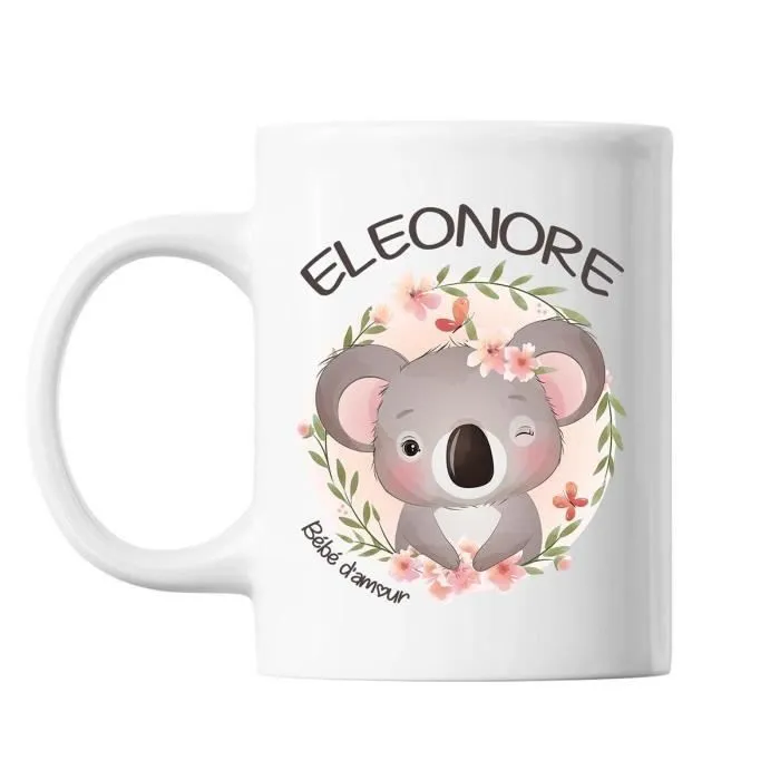 Mug Bébé d'amour Koala - Eleonore - Céramique - Blanc - 325 ml - Lave-vaisselle-0