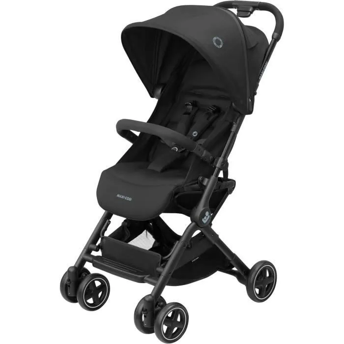 MAXI-COSI Poussette canne ultra compacte Lara 2, 0-4 ans, 0-22 kg, pliage automatique, 3 positions d'inclinaison, Essential Black-0