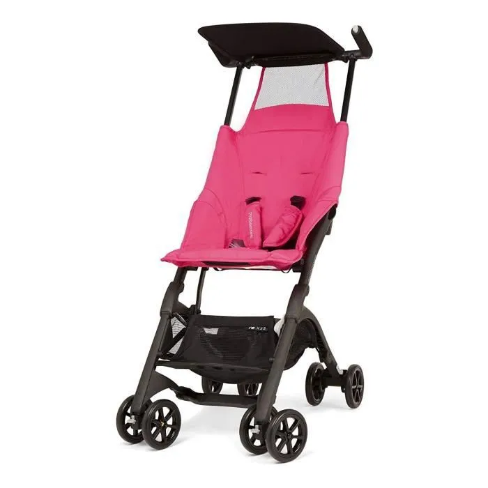 Poussette compacte XSS coloris Rose Ultra légère-3