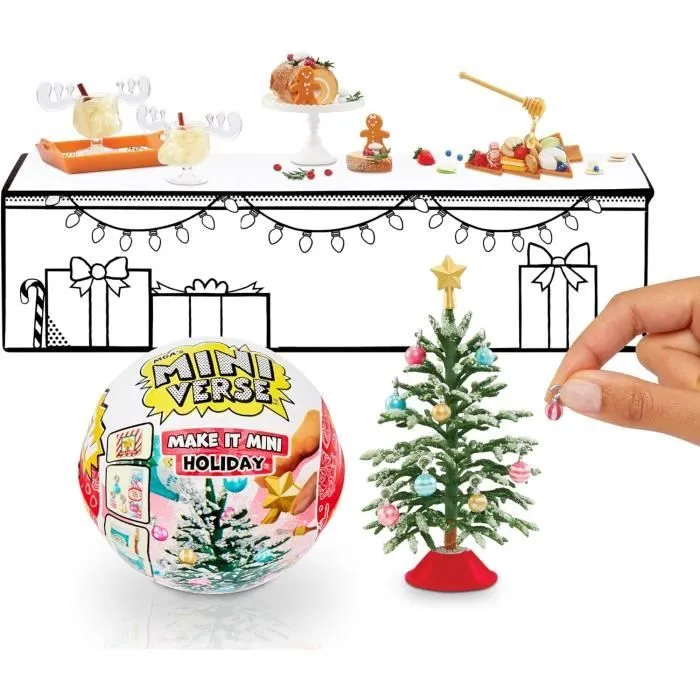 MGA Miniverse - Noël - Jeu Créatif - Série Diner - Loisirs créatif et décoratif en résine - Non Comestible - 8 ans et plus - Aléatoi-1