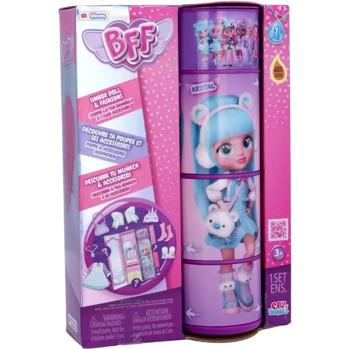 IMC TOYS - Poupée mannequin BFF Kristal - Cry Babies Best Friends Forever - 904323-0