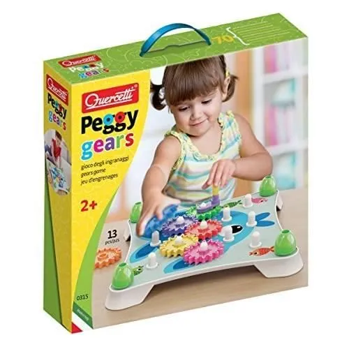 Jeu d'engrenages Peggy Gears - QUERCETTI - 0315 - 7 engrenages multicolores - pour enfants à partir de 3 ans-0