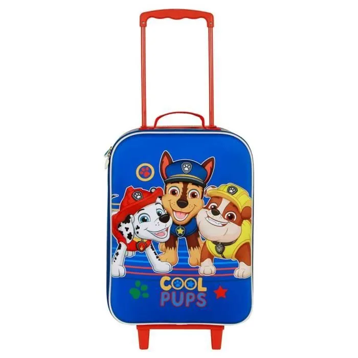 Valise Trolley Soft 3D - La Pat' Patrouille - Bleu - Semi-rigide - 2 roulettes - Taille Unique-1