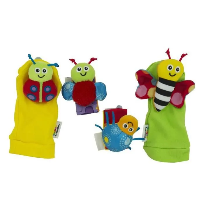 Hochets pour poignets et pieds - TOMY/LAMAZE - Jaune - Dès la naissance - Rubans et grelots-0