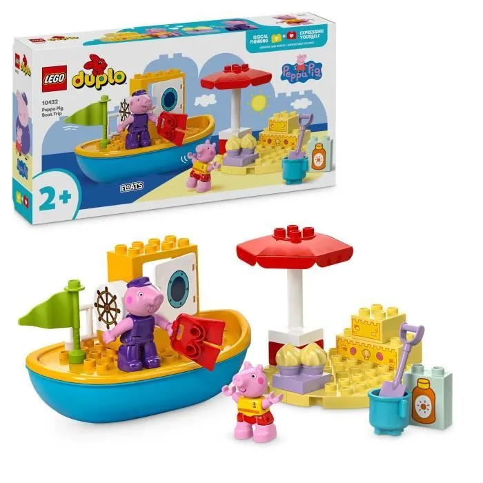 LEGO® DUPLO® 10432 Le Voyage en Bateau de Peppa Pig - Set de Jeu de Bain pour Tout-petits-0