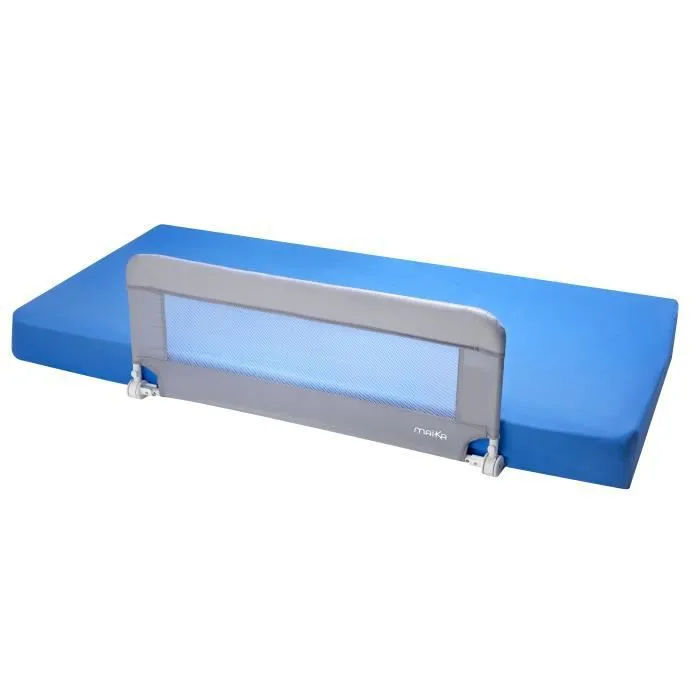 Barrière de lit MAÏKA - Pliable et déhoussable - 130 cm - Gris - Mixte-1