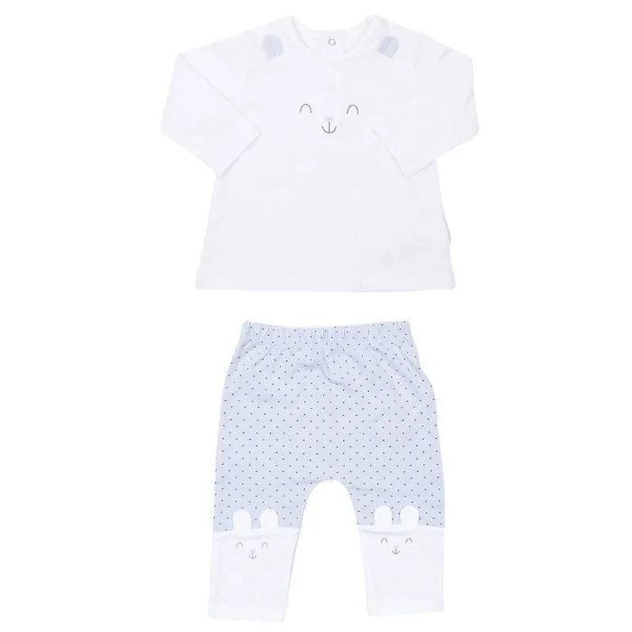 Pyjama bébé 2 pièces en coton bio, LAPIN-0