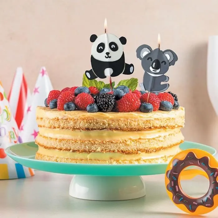 Kit DIY bougies anniversaire Koala et panda-1