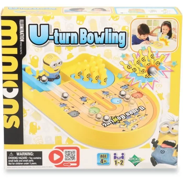 Jeu de Bowling - EPOCH GAMES - Minions U-turn Bowling - Réalise un Strike avec les Minions !-0