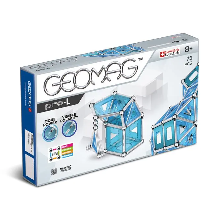 023 Geomag Pro-L Panels 75 pcs - Jeux de construction magnétiques et créatifs pour des modèles et des structures complexes - Unisexe-0