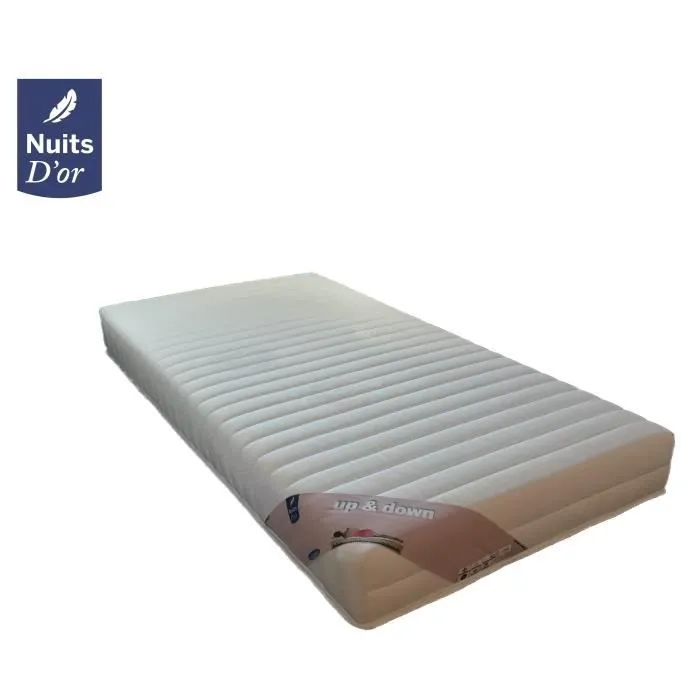 Matelas 70x190 cm Pour Sommiers Articuls Mousse HR 35 Kg-m3 - 18 Cm Soutien Trs Ferme 70 x 190 Up Protge Matelas-0