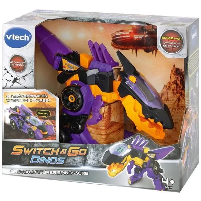 VTECH - Switch & Go Dinos - Brutor, Super Spinosaure - Jouet interactif pour enfant-4