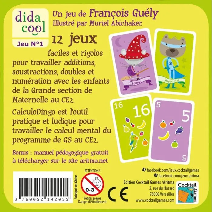 Calculo Dingo Jeu de Cartes de Calcul Mental pour Enfants de 5 Ans et Plus - ASMODEE-1
