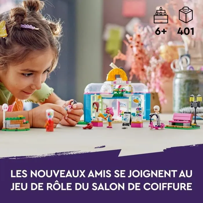 LEGO® Friends 41743 Le Salon de Coiffure, Jouet de Coiffure avec Mini-Poupées Paisley et Olly-2