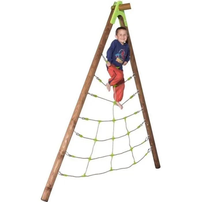 Filet d'escalade - TRIGANO - Kit Pirate T'Spieder pour portique 2,30m - Installation facile-0