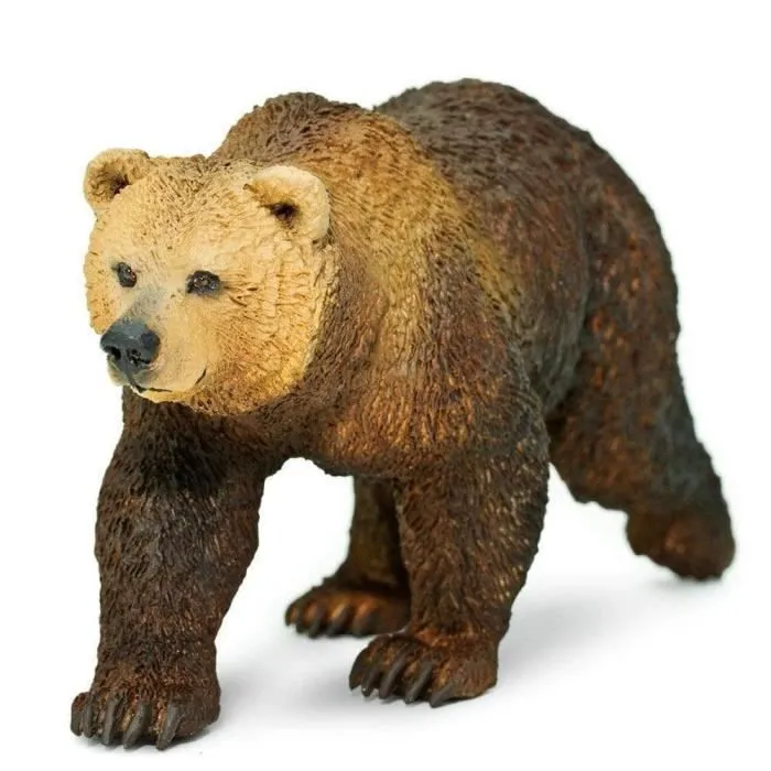 Figurine - SAFARI - Grizzly junior 12 cm - Marron - Collection North American Wildlife-0