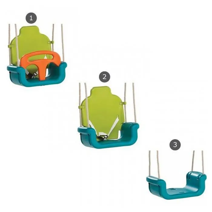 Siège de balançoire KBT - Modèle de croissance - Vert/Orange - Pour enfant de 18 à 36 mois-1