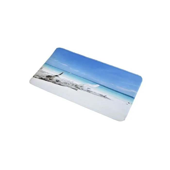 TENDANCE - Tapis de salle de bain en Microfibre 45 x 75 cm déco Coconut Island-0