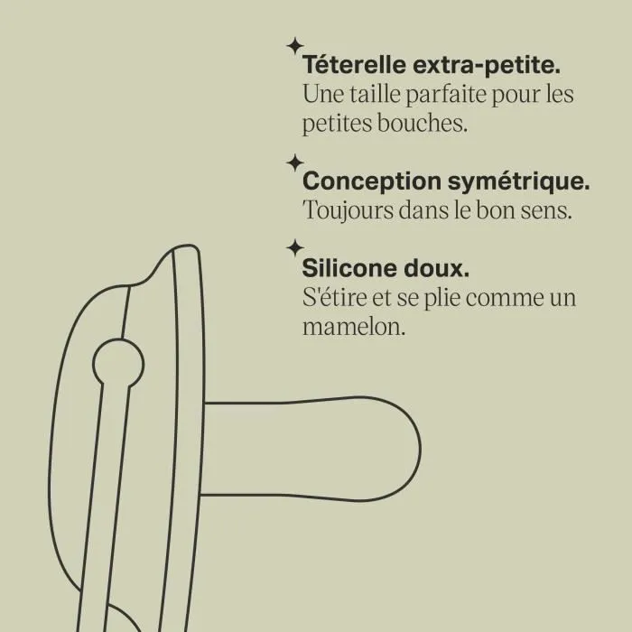 Sucette - TOMMEE TIPPEE - Nouveau-né 0-2 mois - Lot de 2 - Avec téterelle et collerette miniature-7