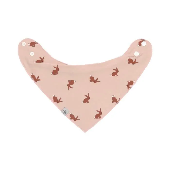 Bandanas bébé Lässig Little Forest Lapin - rose clair/blanc - 100% coton biologique certifié GOTS-2