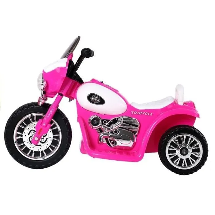Moto électrique pour enfant Police JT568 Rose-2