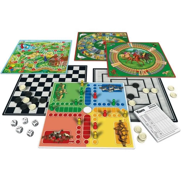 100 Jeux de société classique, SCHMIDT SPIELE, Profitez de 100 jeux classiques dans ce coffret complet !-1