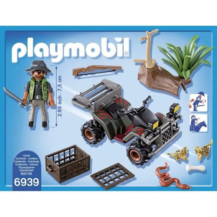 PLAYMOBIL - Braconnier avec Quad - Wild Life - 11 pièces - Dès 4 ans-3