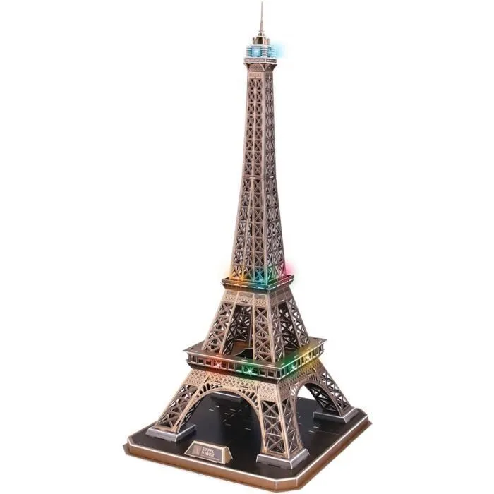 Maquette 3D - EXPLORA - Tour Eiffel - Lumineuse LED - 84 pièces - À monter soi-même-2