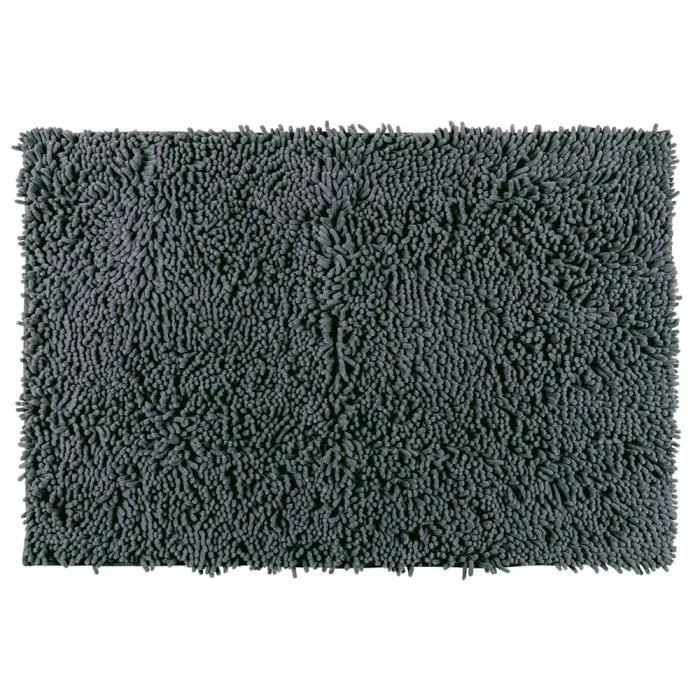 Tapis de bain Chenille gris souris - WENKO - 50x80 cm - antidérapant - polyester-0