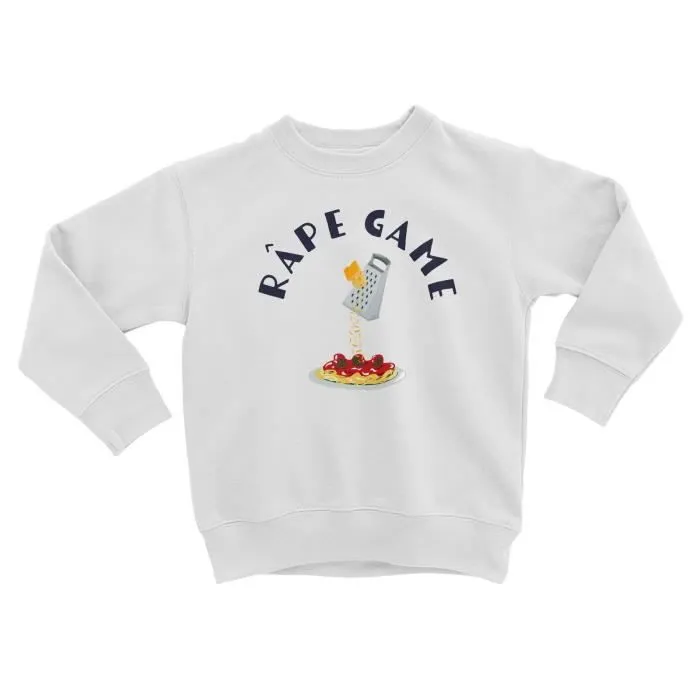Sweatshirt Enfant Râpe Game Jeu de Mot Humour Fromage Rap-0
