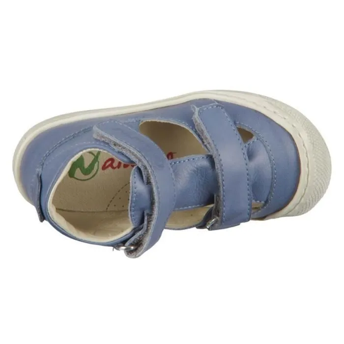 Sandales bébé - Naturino - Puffy Celeste - Bleu - Cuir - Scratch - Plat-3
